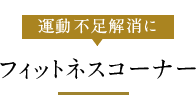 運動不足解消に フィットネスコーナー